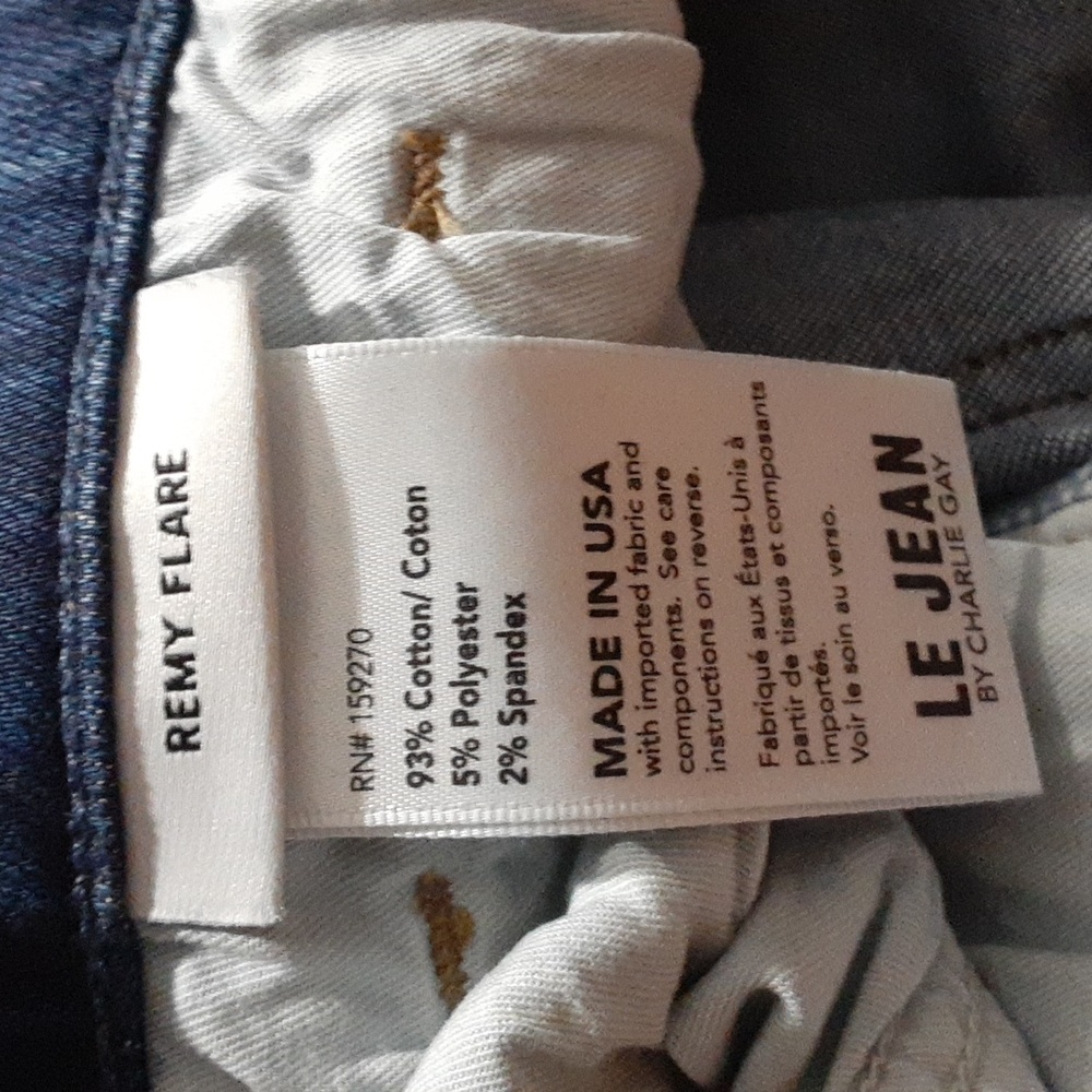 Le Jean Remy Flare Classic Blue Flared Women Jeans Size 25 - Picture 7 of 7